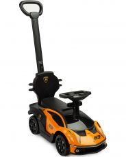 Машинка для катання Caretero (Toyz) Lamborghini Essenza Orange з батьківською ручкою